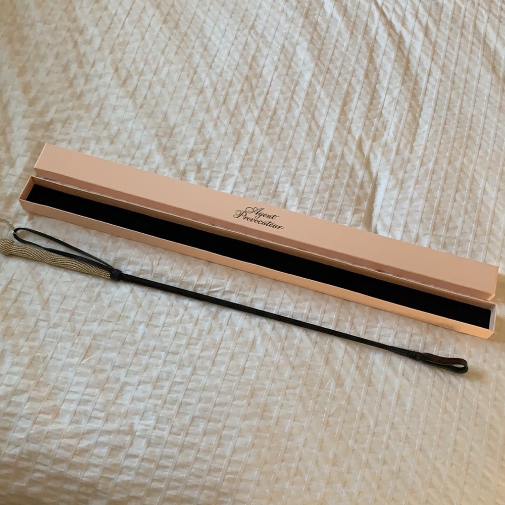 Agent Provocateur Silver Crystal Riding Crop